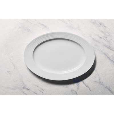 Plat ovale en porcelaine | Ivoire