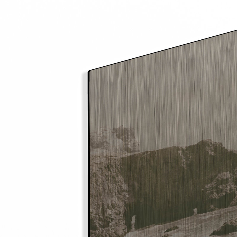 «Highland Dunes», «Passing Through Cove Sepia» par Nathan Larson, art mural en métal, H 16 po x l 24 po