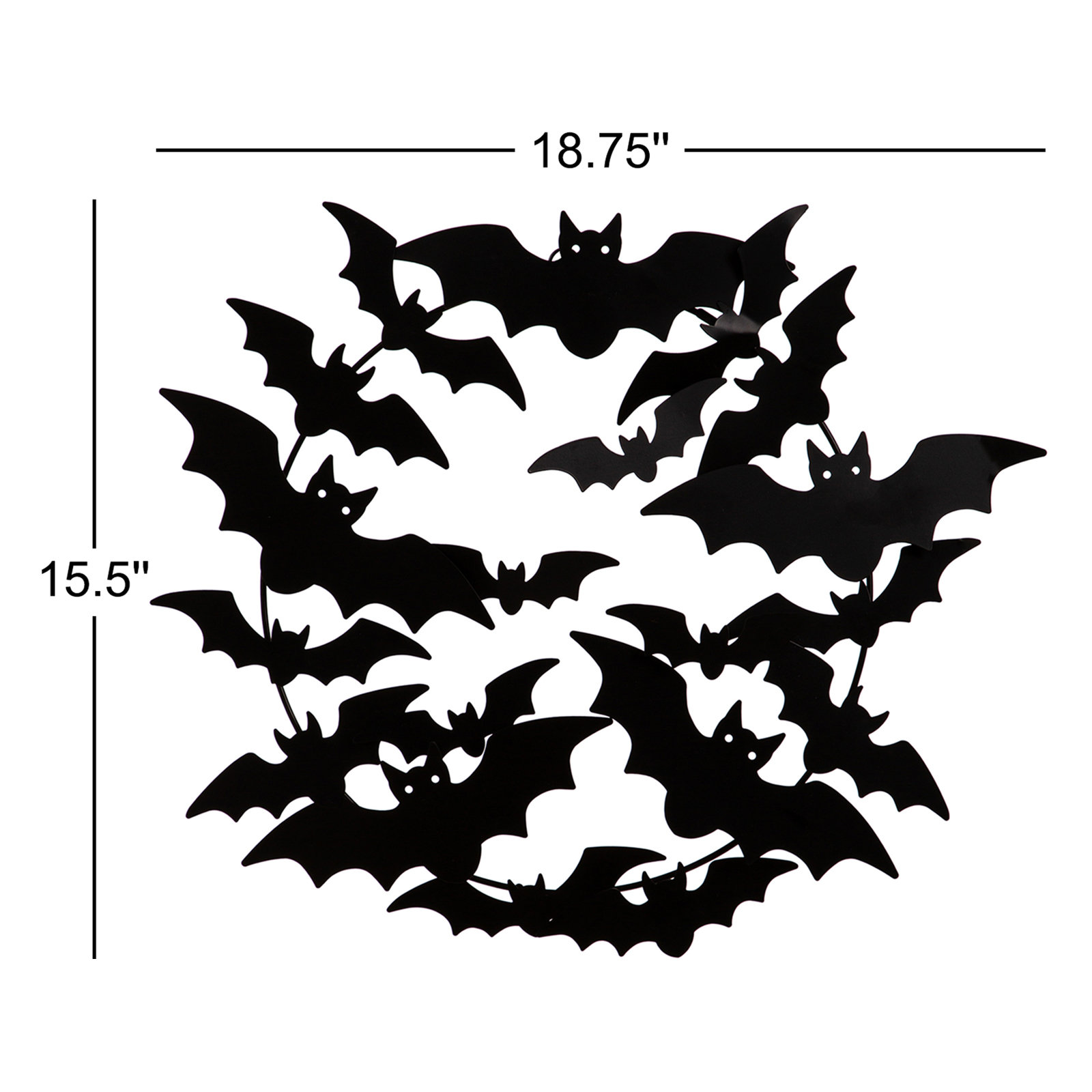 Metal Bat Halloween Indoor/Outdoor Wreath