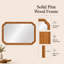 Miroir mural arqué en bois de pin massif avec verre trempé - Miroir de salle de bain Farmhouse-913865639