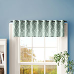 Saratoga Fretwork Print Grommet Top Single Window Valance