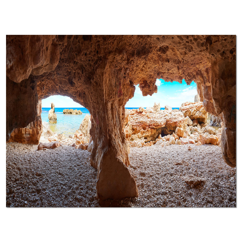 Denia Las Rotas Beach Caves - reproduction de photo sur toile tendue, H 20 po x l 40 po x P 1po