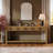 70.9 Inch Wood Console Table Long Sofa Table with 3 Drawers-1395109303