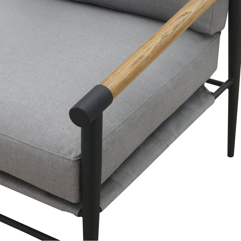 Fauteuil en polyester 32,25 po de largeur, Gris
