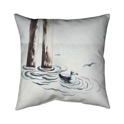 Seagull Sea Pillow - Coastal Animals Bathroom Decor for Home