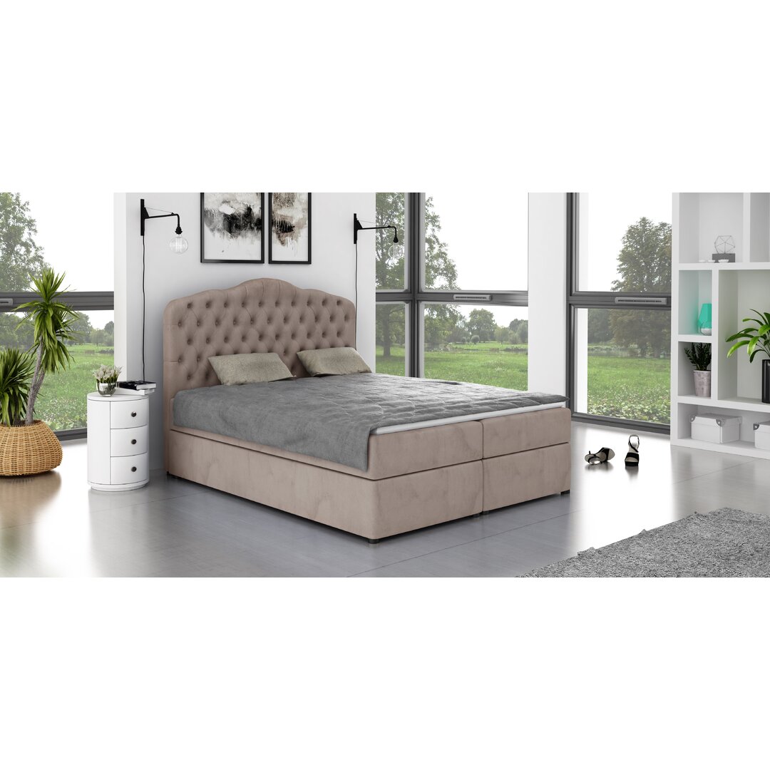 Boxspringbett Ward mit Topper und Stauraum