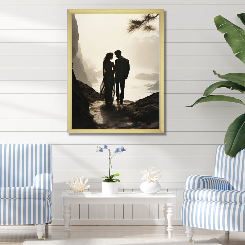 «Beach Photo Loves II», reproduction sur toile, H 20 po x l 12 po x P 1 po, Or