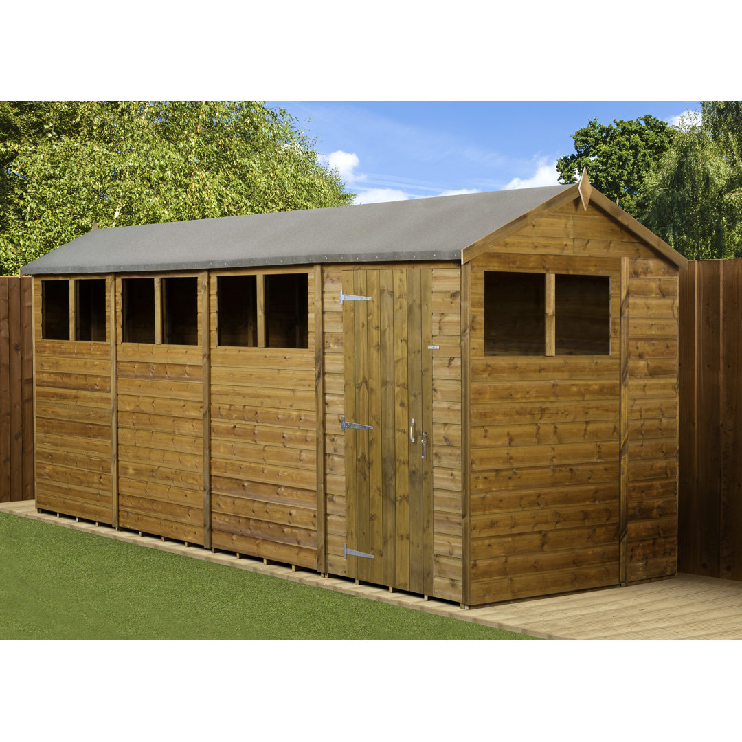 Modular Apex Garden Shed  16X6 No Windows