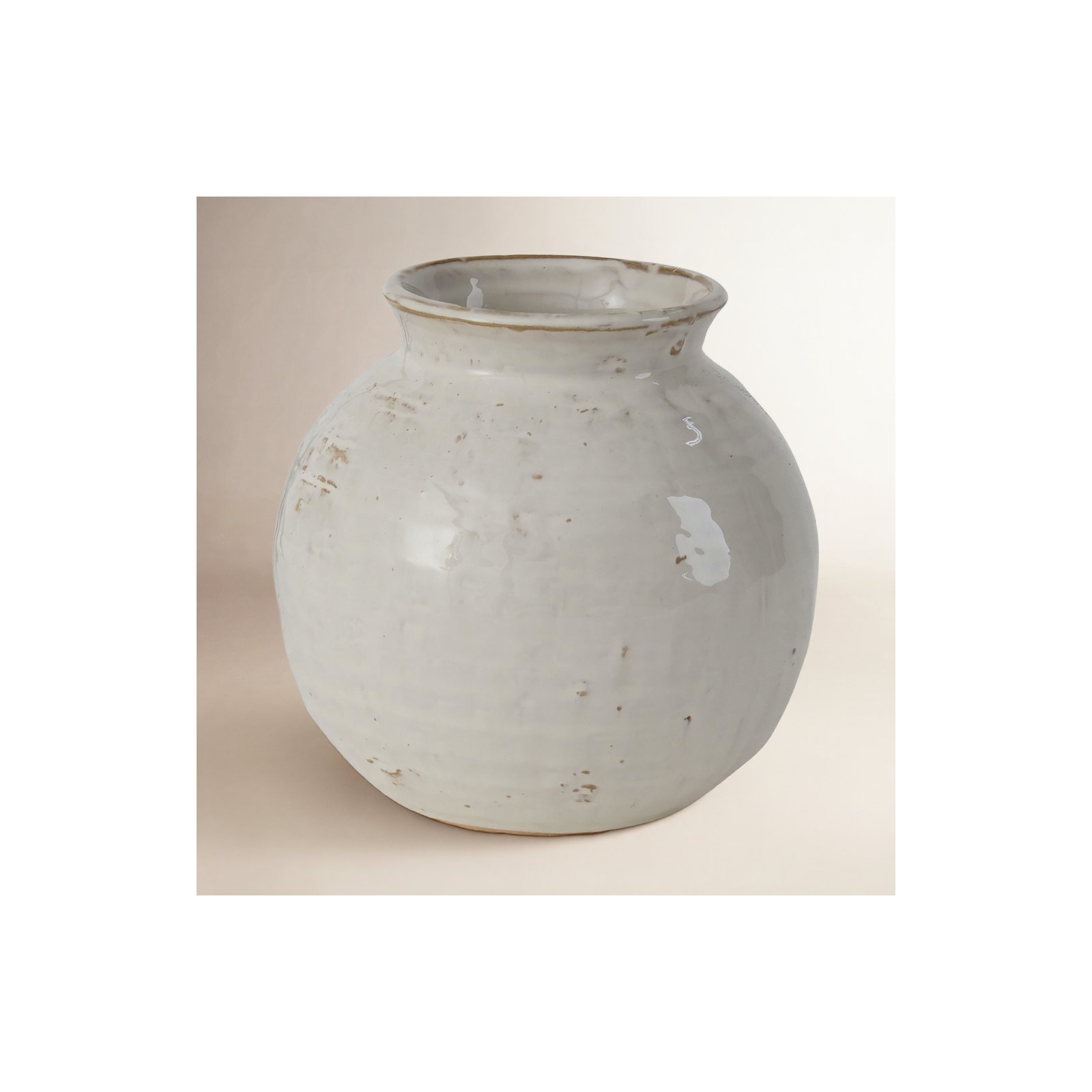 Jesiah Handmade Ceramic Table Vase, 5.25" H x 5.5" W x 5.5" D