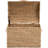 Heavy-duty Water Hyacinth Wicker Storage Trunk with Metal Frame and Arch Lid