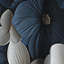 Bleu et blanc Ornements violets - Rideau floral occultant Violets - 1 panneau-107824932