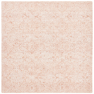 Robblee Hand Tufted Wool/Cotton Geometric Rug in Ivory
