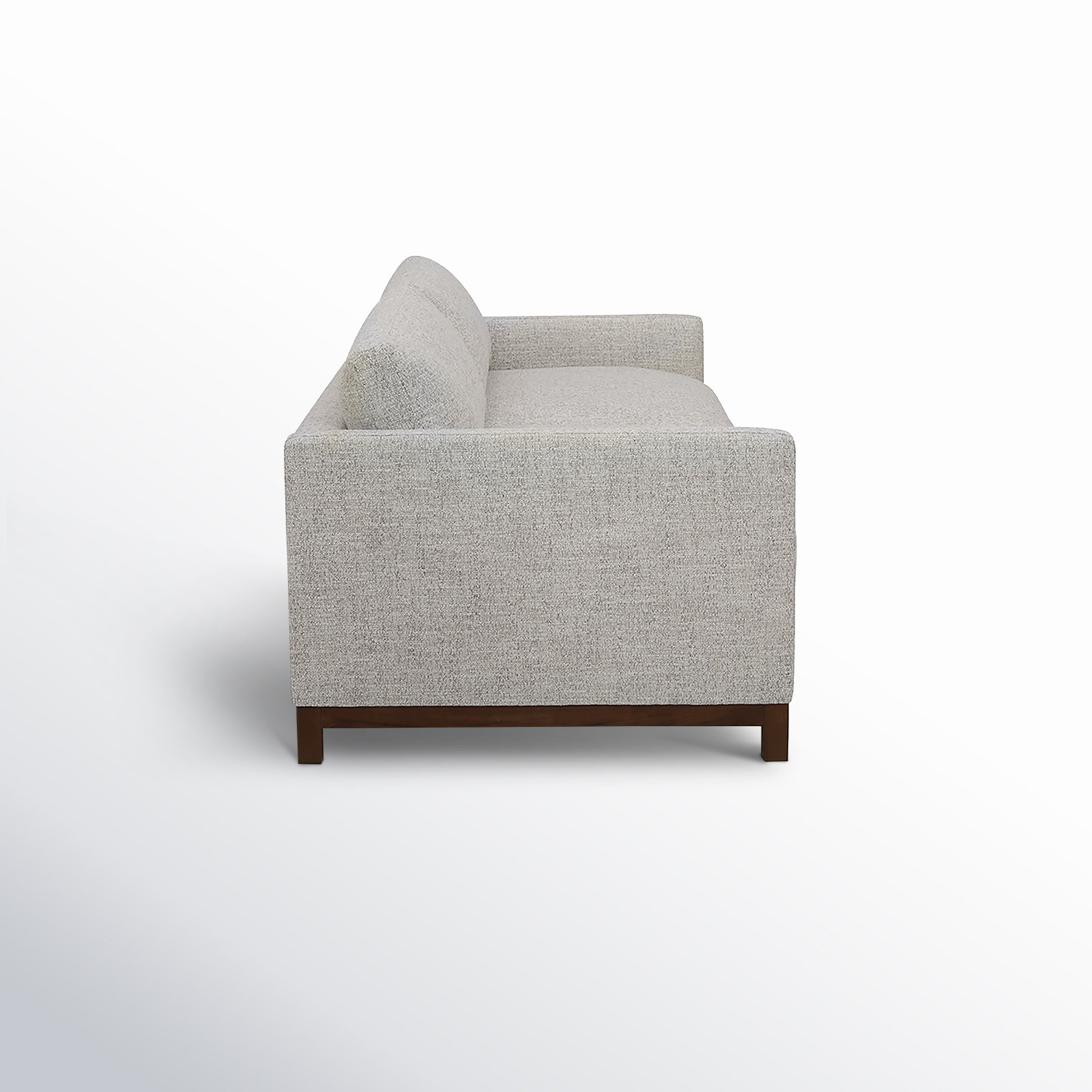 Liz 85" Upholstered Sofa, Natural Wood, 32.28"H x 101.97"W x 39.37"D, Flannigan Cotton Tweed Linen