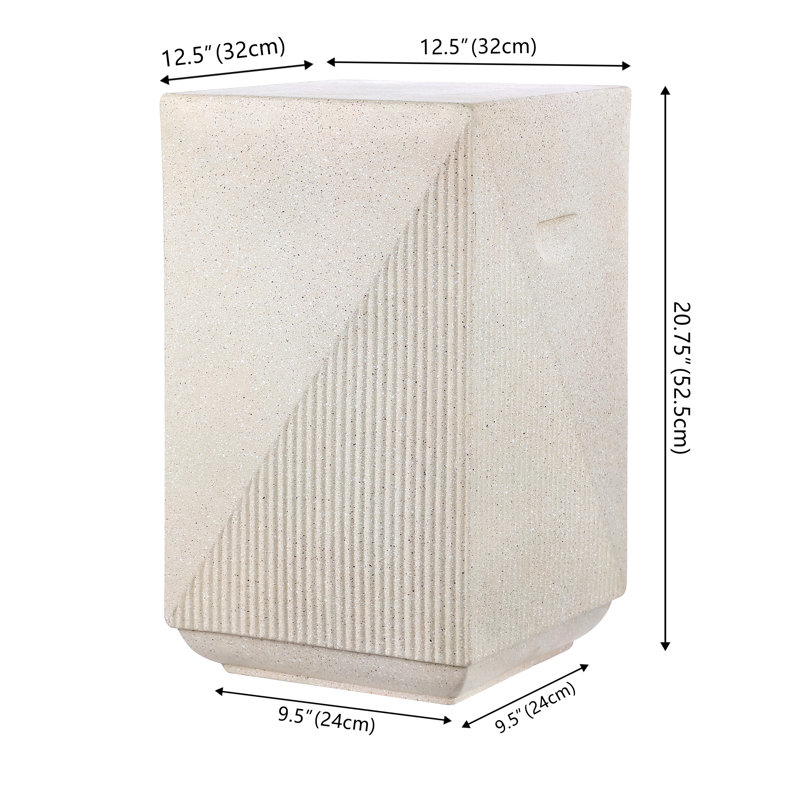 Kenyetta End Table, Cream Terrazzo
