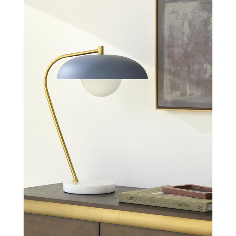 Barrile Farmington Table Lamp, Blue, White