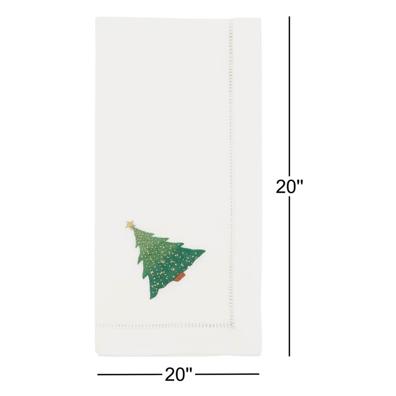The Broderie Collection 100% Cotton No Pattern Square Napkin