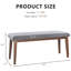 Banc rembourré en lin Modern-1262835345