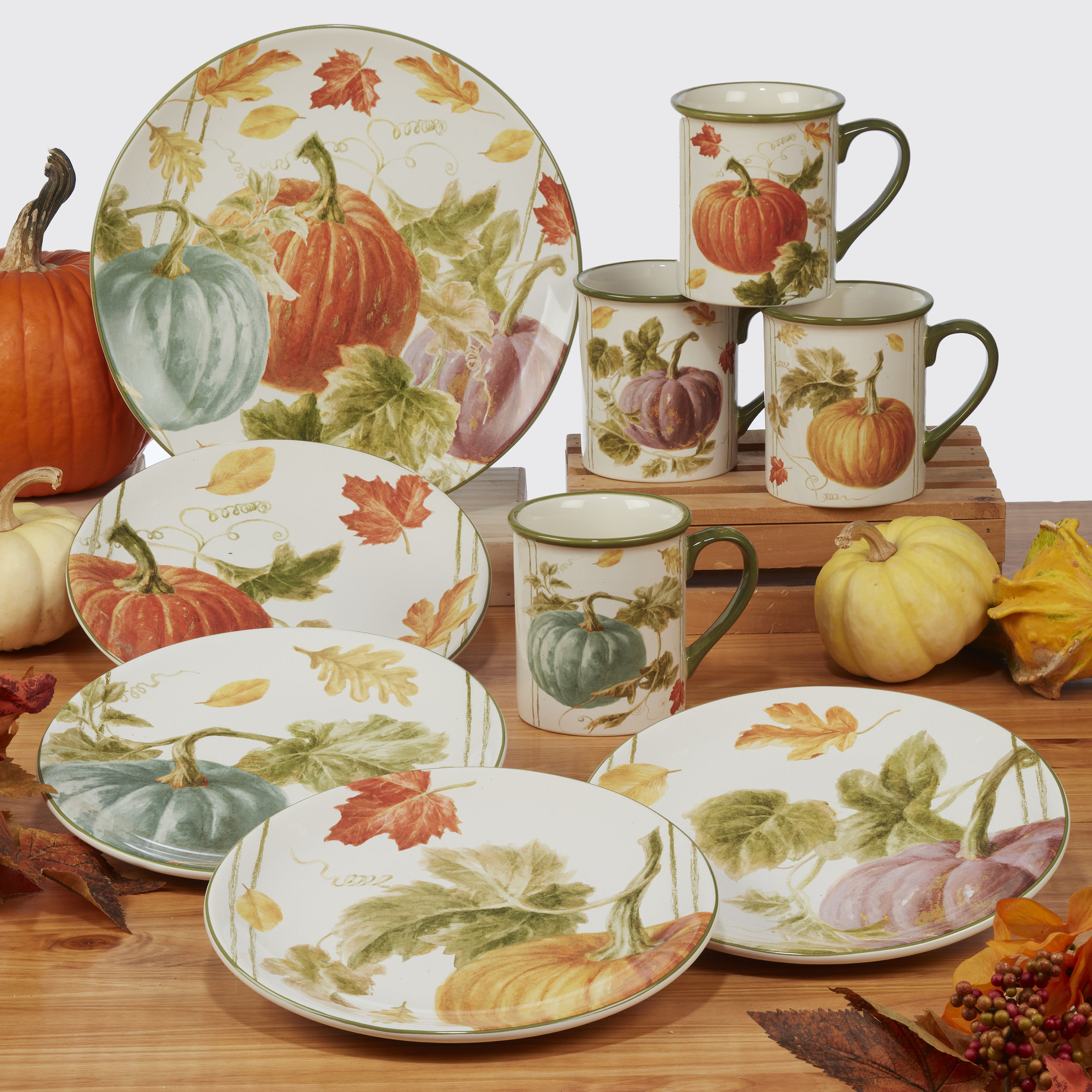 Certified International Autumn Harvest 16Pc Dinnerware Set & Reviews | Wayfair