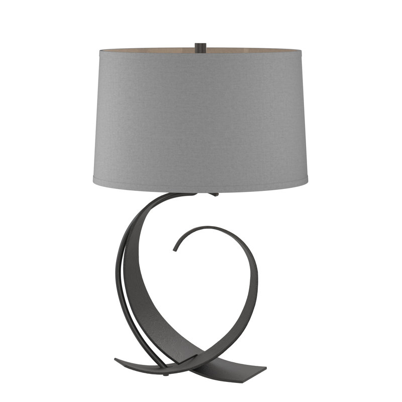 Fullered 22.1'' Table Lamp, Black, Flax
