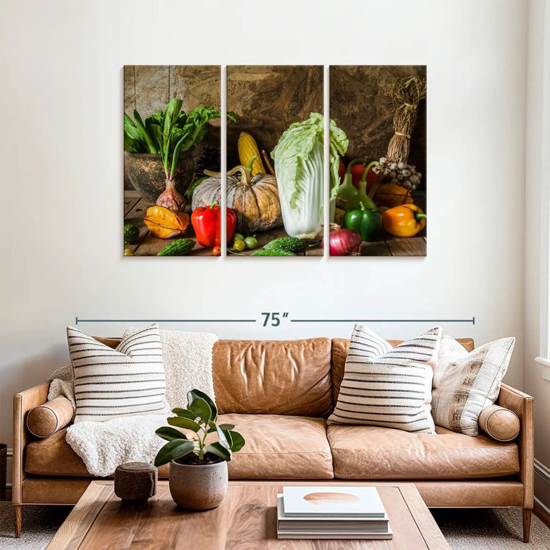 Yarlin Vegetables, 36" H x 57" W