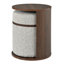Table d'appoint ronde 2 en 1 avec tabouret rembourré coulissant pour petits espaces