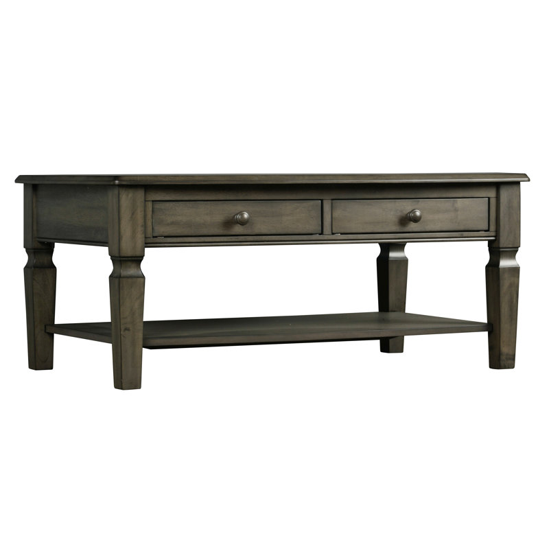 Table basse avec rangement Leta, Gris
