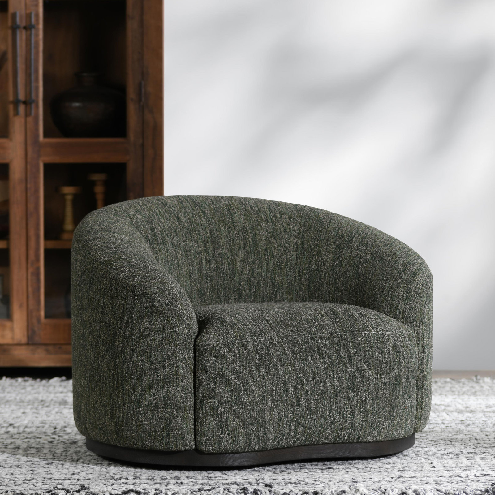 Pickensville Swivel Accent Chair, Green