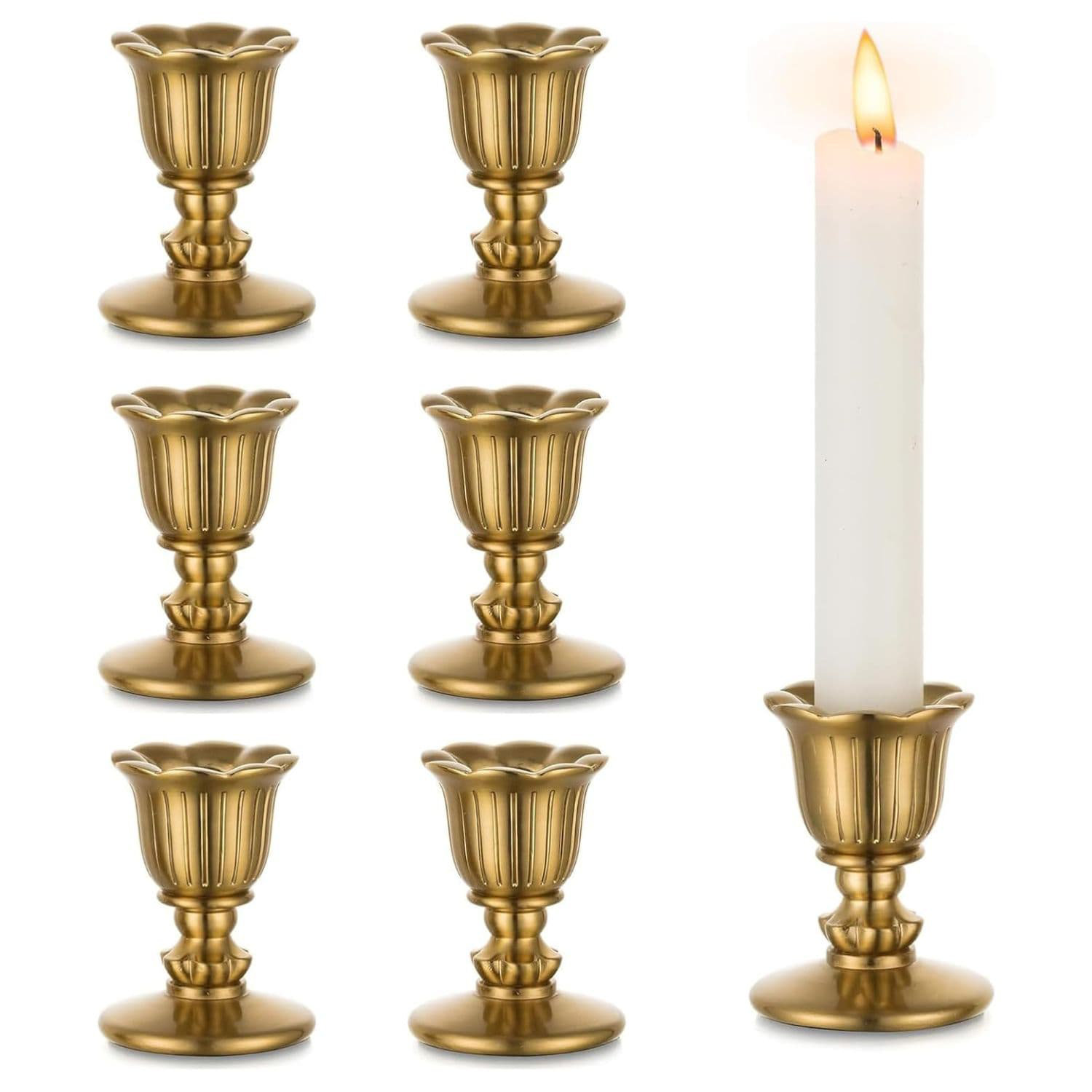 Mercer41 6 Piece Metal Tabletop Candlestick Set | Wayfair.co.uk