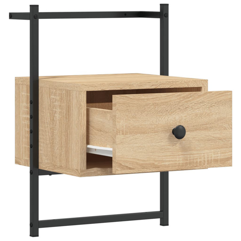 Huckstep 35cm W Bedside Table, Sonoma Oak, 1