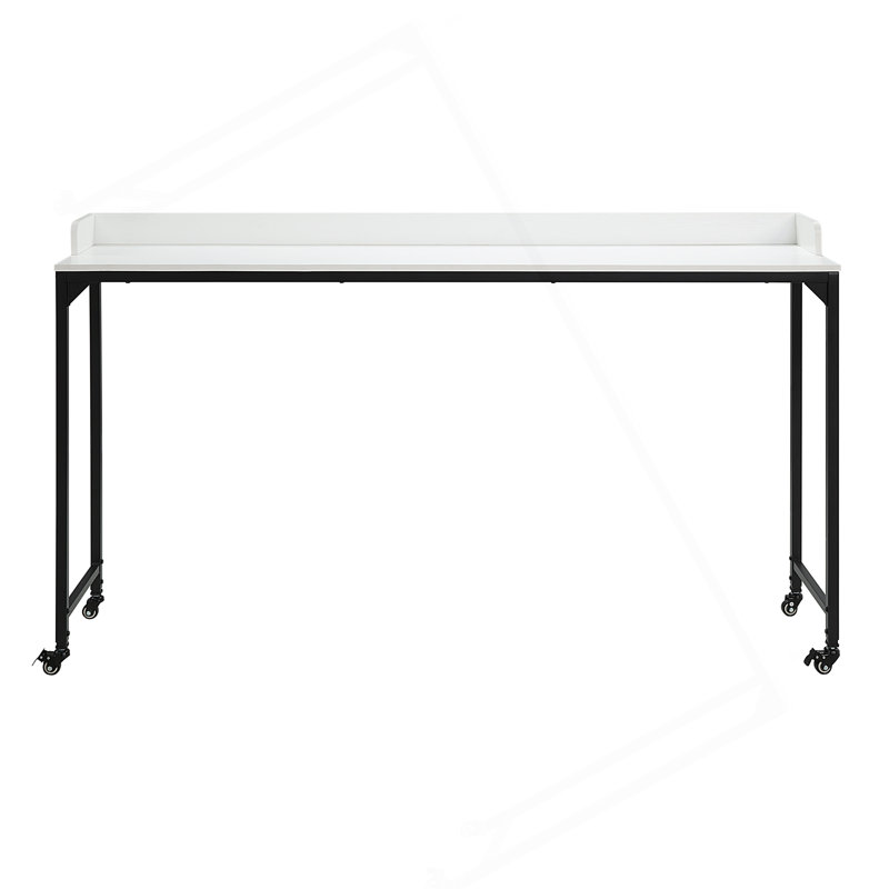 Multipurpose Over The Bed Desk With Adjustable Height, Metal Legs With Casters, Overbed Table 1Pc, Laptop Table For Bed, Breakfast Table