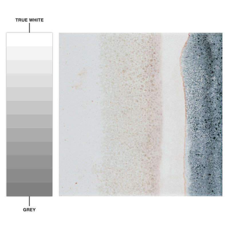 Matter Canvas 6" x 6" Porcelain Stone Look Floor and Wall Tile, Bone/Blue