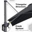 8' Square Cantilever Black Umbrella with Base and 360-degree Rotation-1459299654
