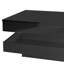 Table basse rotative moderne ultrabrillante Aroa avec éclairage DEL et rangement double couche