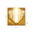 1-Light Brass Iron LED Wall Sconce With A Clear Crystal