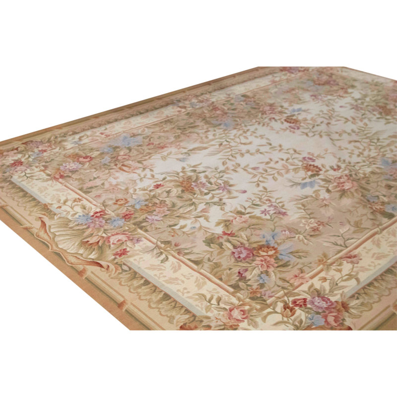 Hand Knotted Wool Area Rug in Multi