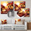 Bouddha rouge au coucher du soleil d'automne, impression d'art mural bouddhisme-1539448080-1539448083