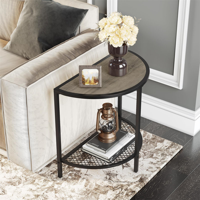 Zackory 10.39'' Console Table, Black, Black