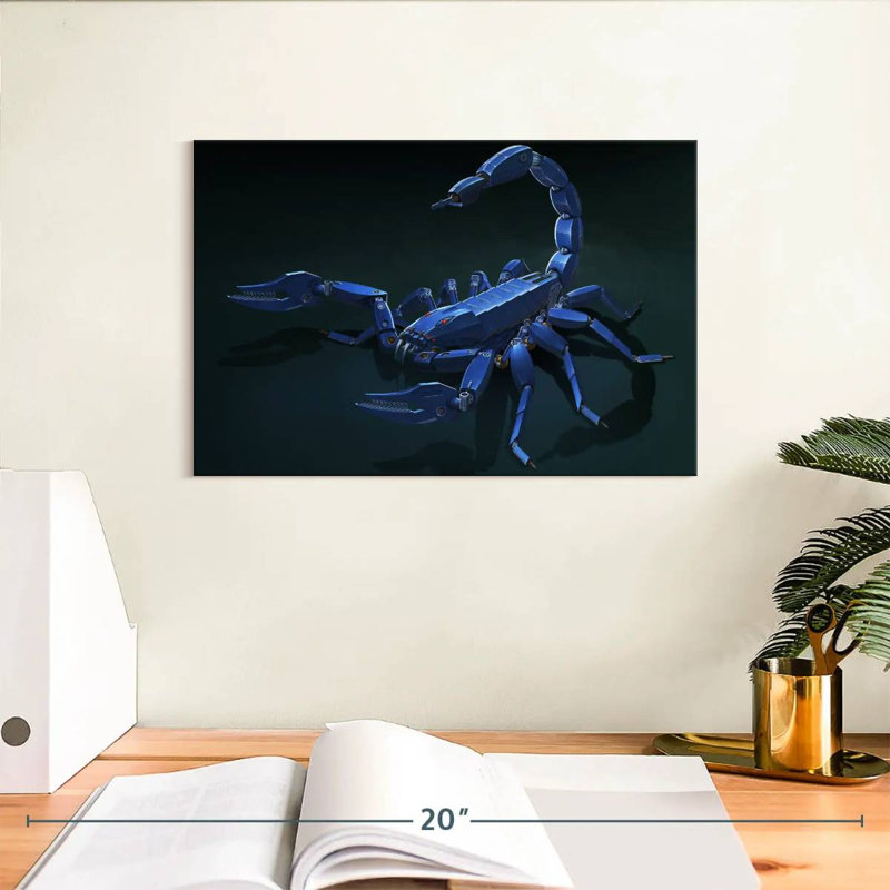 Scorpion en métal Kelan, H 8 po x l 12 po