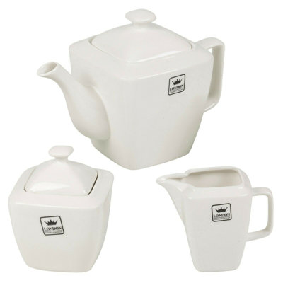3 Piece Porcelain China Tea Set