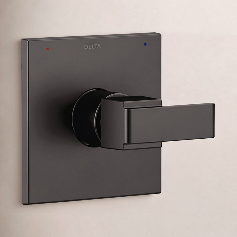 Ara Single-Function Valve Trim Kit, Shower Handle Trim kit, Matte Black