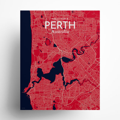 «Perth City Map», impression