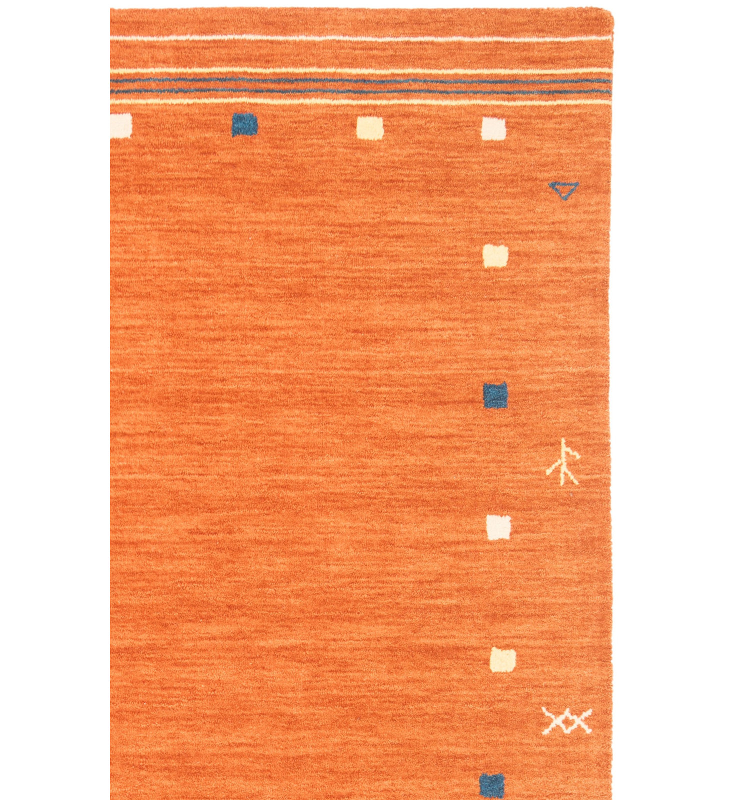Danette Rust Hand-Loomed Wool Rug, Square 6'