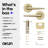 Halo Privacy Door Lever Modern Concealed Design For (Bed & Bath) – Sleek Minimalist Style in Brushed Champagne Gold-125873616