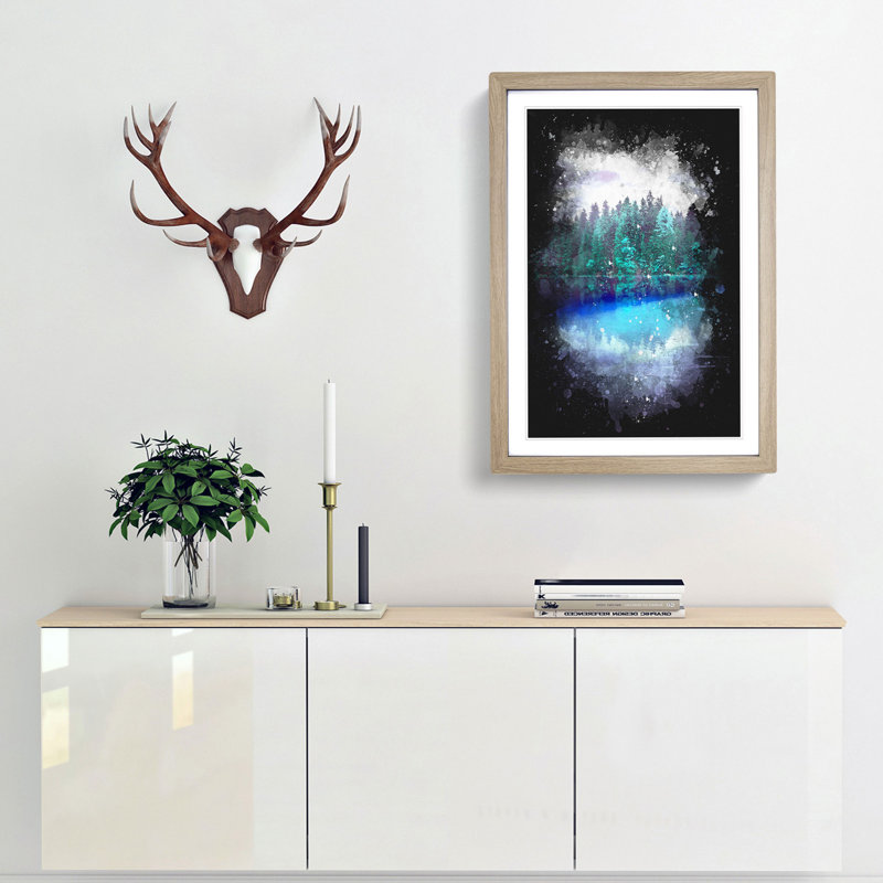 Mythical Forest in Germany - Picture Frame Graphic Art Print, Oak Framed, 63cm H x 45cm W x 2cm D