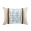 Édredon pour très grand lit 7 pièces - bleu avec coussins décoratifs et accents bruns taupe Literie lavable à la machine