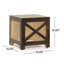 Tabouret en bois et rotin 16 po Mango