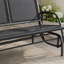 Banc à bascule double avec structure en acier pour le jardin-396309430