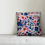 Summer Fun Floral Reversible Throw Pillow