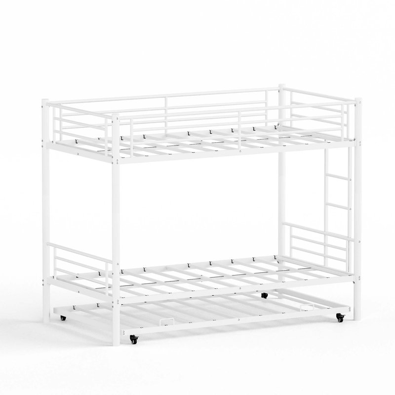 Twin Over Full Bunk Bed, White