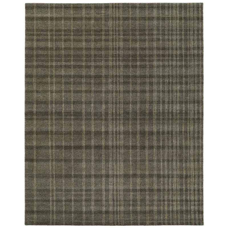Tapis d'intérieur en laine touffeté à la main Verde, Rectangle: 7 pi 9 po x 9 pi 9 po